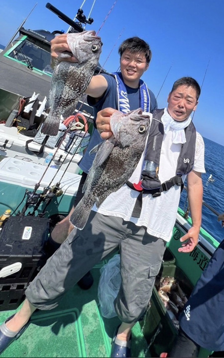 社員と船釣り